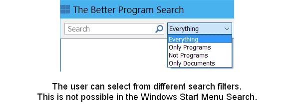 Program search filters