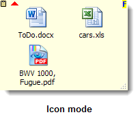 Clipboard Viewer showing a File Clip in Icon mode