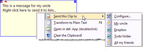 Send a CipSmartPro Clip via email or to a file or to the cloud