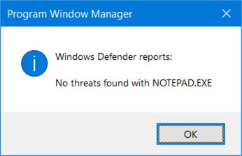 NotepadScannedbyWindowsDefender